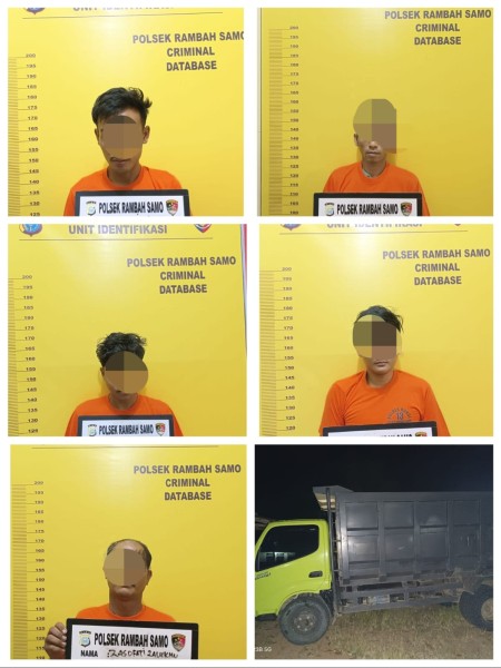Unit Reskrim Polsek Rambah Samo Tangkap Komplotan Pencuri Onderdil Mobil