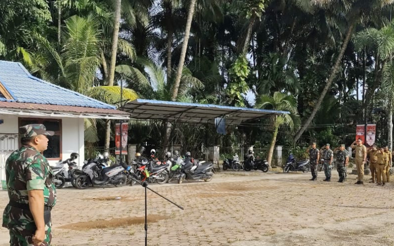 Perkuat Harkamtibmas, Kodim 0320 Dumai Laksanakan Apel Bersama di Sungai Sembilan