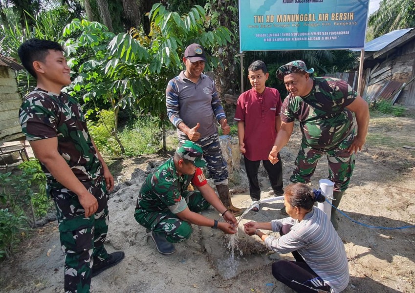 Warga Tak Lagi Bergantung pada Sungai, TMMD Bangun Sumur Bor di Pinggir