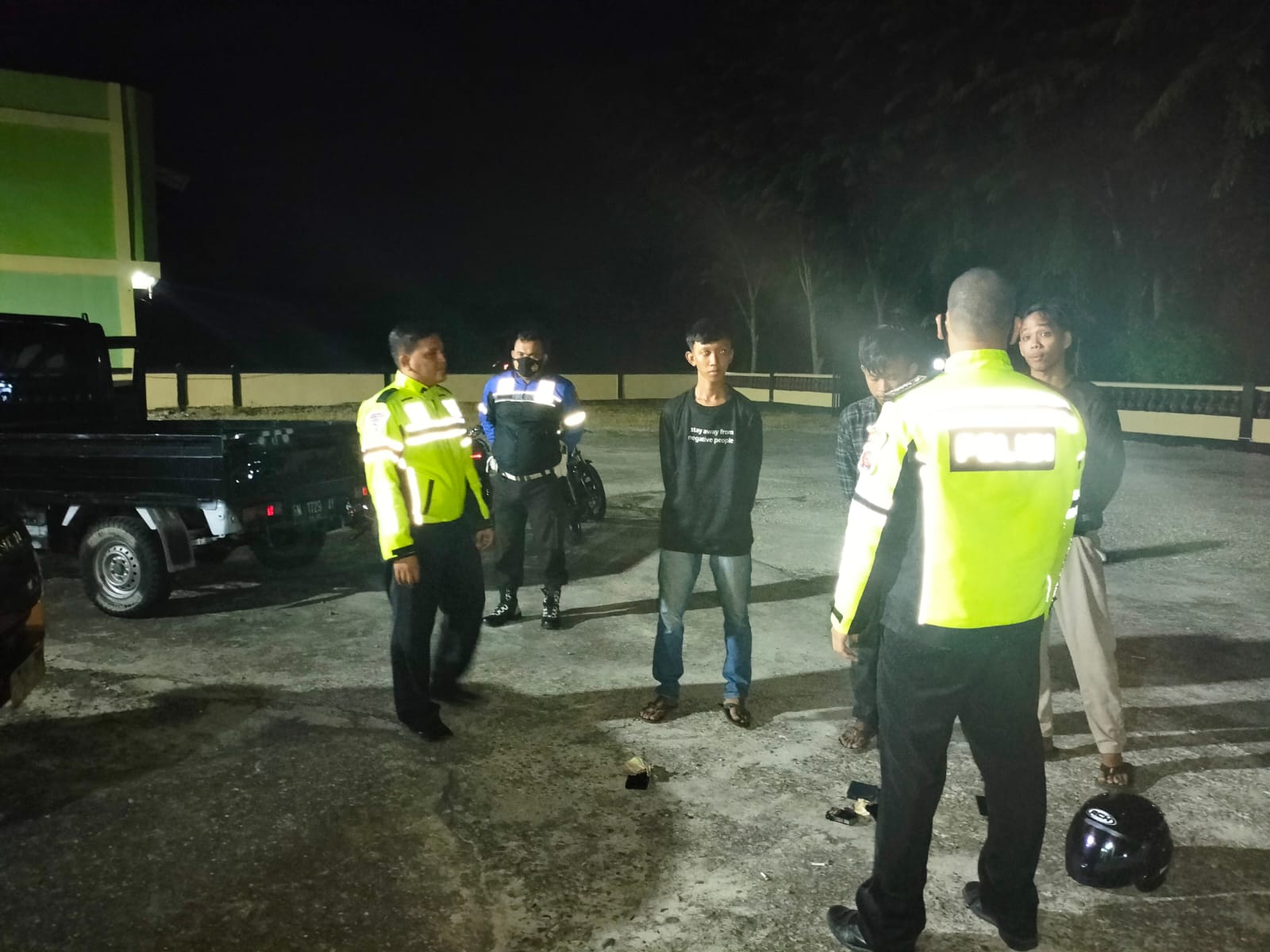 Aksi Balap Liar Berhamburan, Ditertibkan Personil Polsek Tambusai Dan Tambusai Utara 