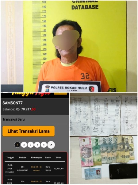 Tersangka Kasus Togel Online Diciduk Tim Resmob Polres Rohul