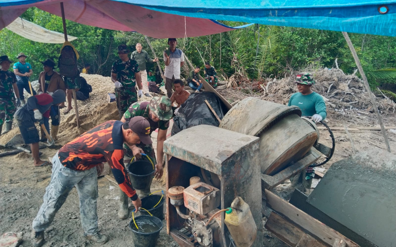 Pembangunan Jembatan Gantung Garuda Terus Berlanjut, Dandim Dumai Tekankan Manfaat untuk Masyarakat