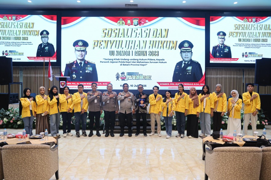 Polda Kepri Gelar Sosialisasi UU No Tahu. 2023 Tentang KUHP Nasional