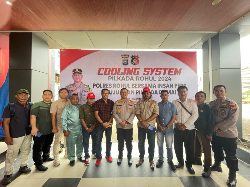 Wujudkan Pilkada Damai Tahun 2024, Kapolres Rohul AKBP Budi Setiyono SIK MH Gelar Cooling System Dihadiri Puluhan Insan Pers