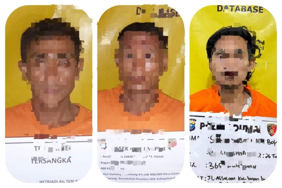 Rampas dan Jual Barang Milik Korban, Tiga Pelaku Diamankan Polsek Bukit Kapur