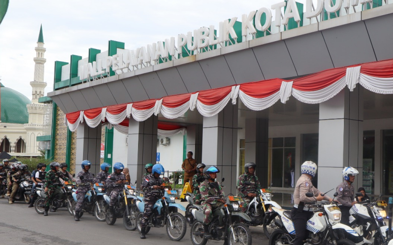 Sinergi TNI-Polri, Patroli Gabungan Amankan Kota Dumai Jelang Akhir Pekan