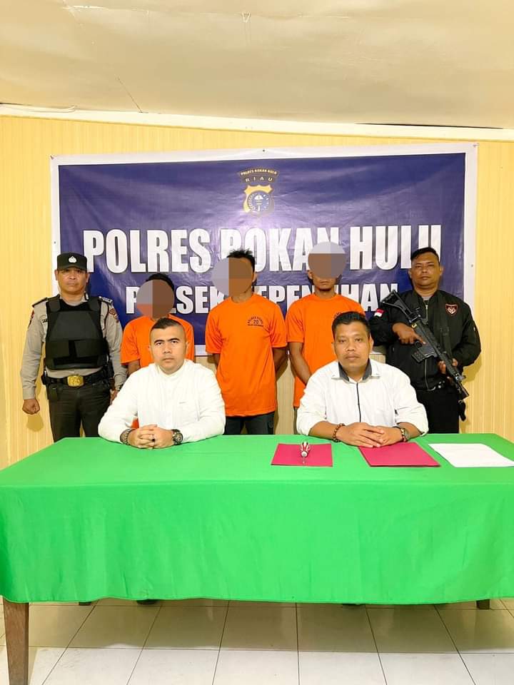 Kurang Dari 1 x 24 Jam, 3 Pelaku Curat Berhasil Diamankan Personil Polsek Kepenuhan