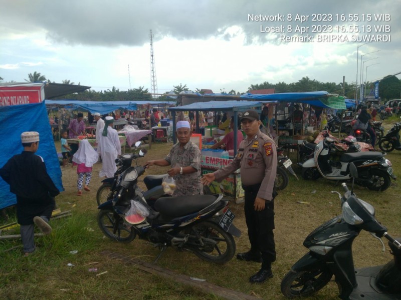 Cegah 3C Dan Premanisme, Personil Polsek Kepenuhan Patroli Sore Di Pasar Ramadhan