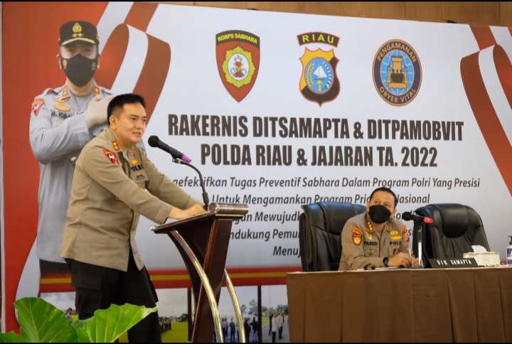 Buka Rakernis, Kapolda Riau Irjen Iqbal Ingatkan Anggota Sabhara dan Obvit Bersikap Humanis Sehingga Dicintai Masyarakat