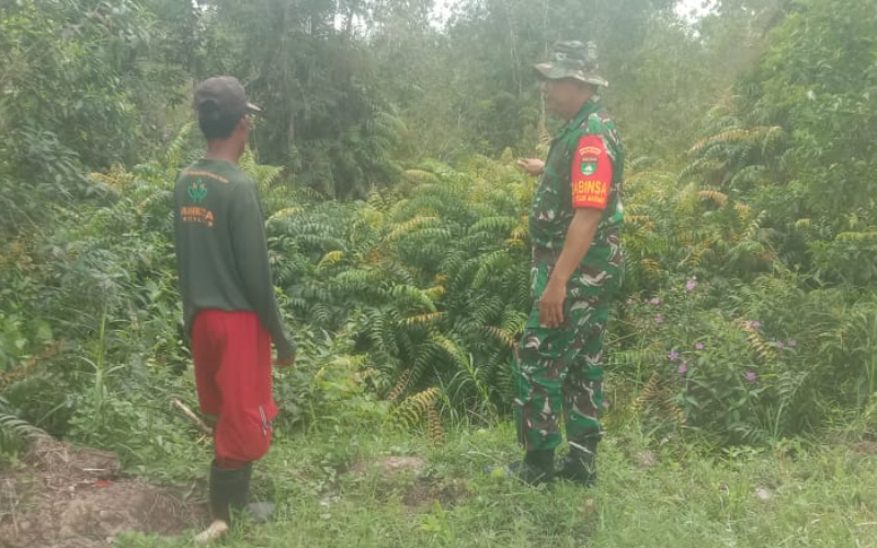 Babinsa Teluk Makmur Intensifkan Patroli dan Sosialisasi Cegah Karhutla