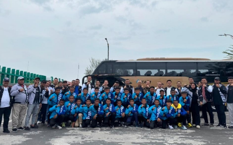 Pelindo Regional 1 Dumai Hadiri Pelepasan Persemai U-13 ke Piala Soeratin Nasional