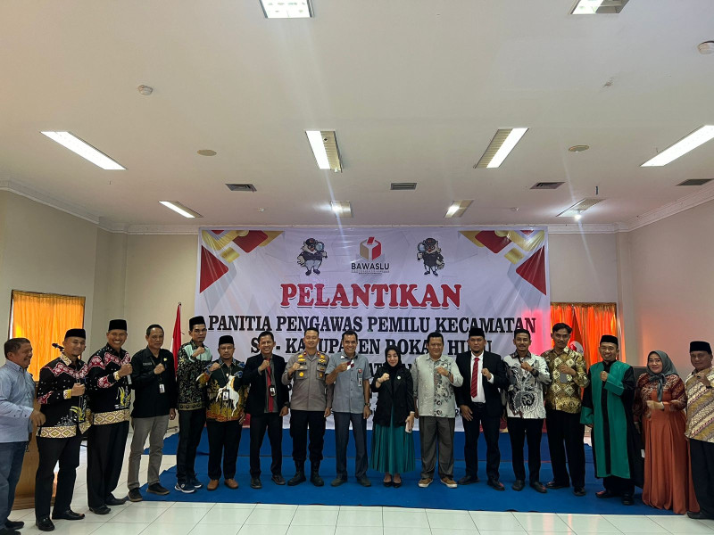 Polres Rohul Hadiri Pelantikan Panwascam, Wakapolres : Tugas Panwaslu Penyelidik Untuk Pemilu
