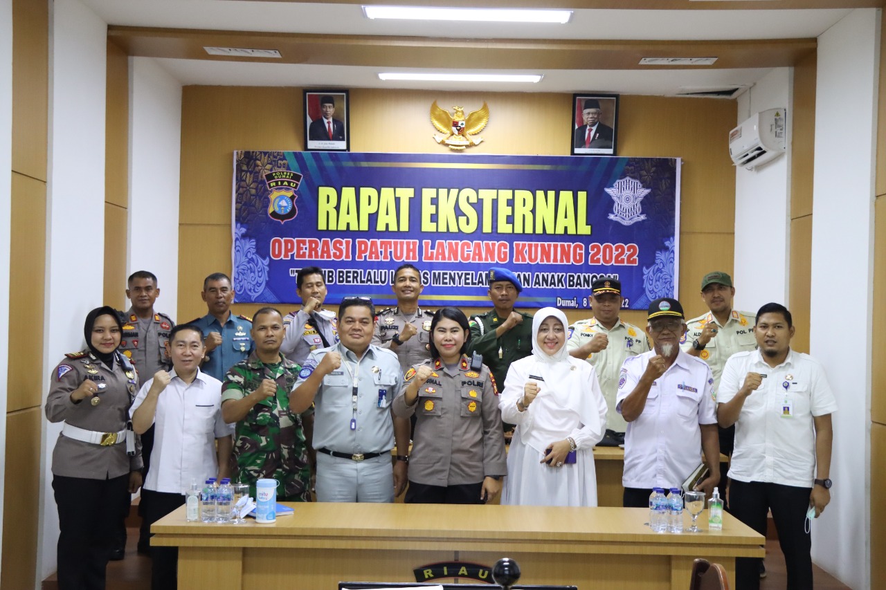 Polres Dumai Rapat Eksternal Operasi Patuh Lancang Kuning 2022