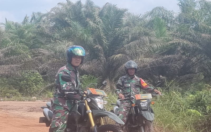 Cegah Karhutla, Babinsa Sisir Wilayah Rawan dan Edukasi Warga Bukit Kayu Kapur