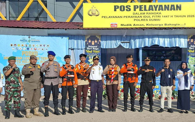 Personel Kodim Dumai Aktif Amankan Pos Terpadu Pelabuhan Roro, Situasi Kondusif Jelang Idul Fitri 1447 H