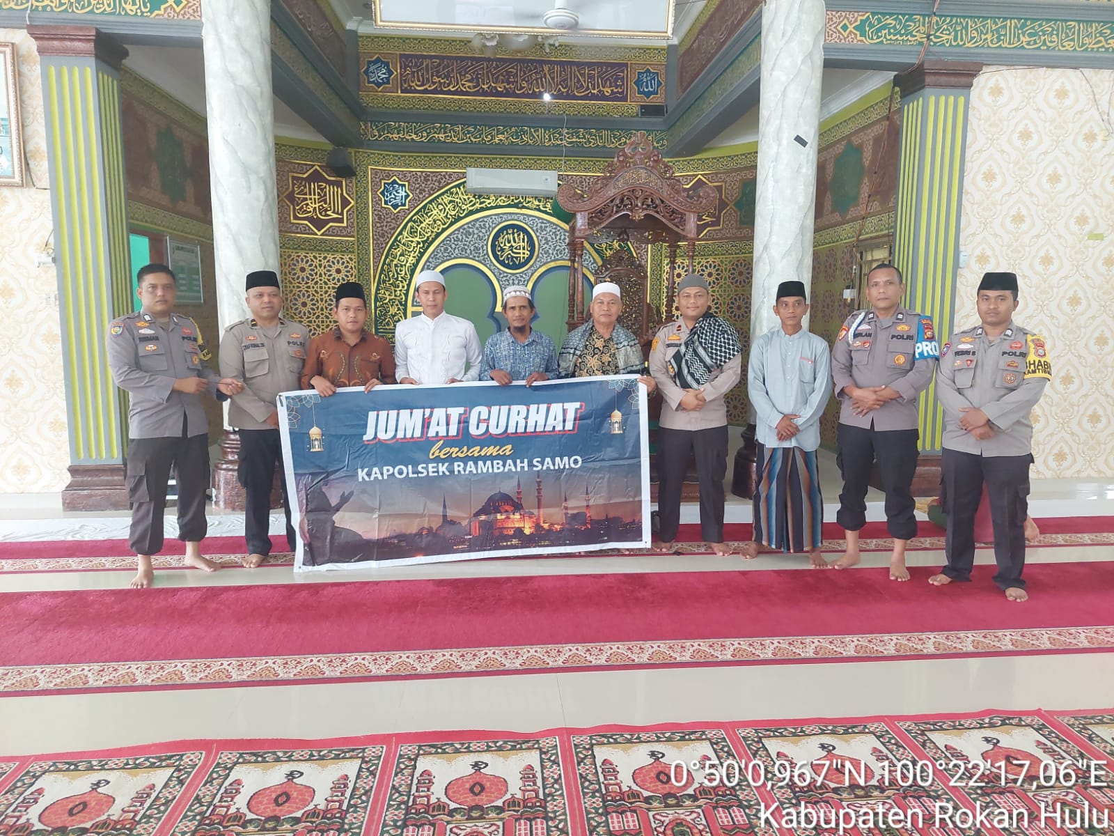 Kapolsek Rambahsamo Giat Sholat Jum'at Keliling