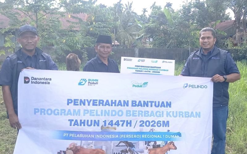 Pelindo Regional 1 Dumai Tebar Kepedulian Melalui Kurban Bersama LAMR