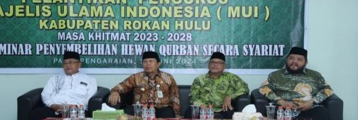 Bupati Rohul H Sukiman Hadiri Pelantikan MUI Rokan Hulu 2023 - 2028