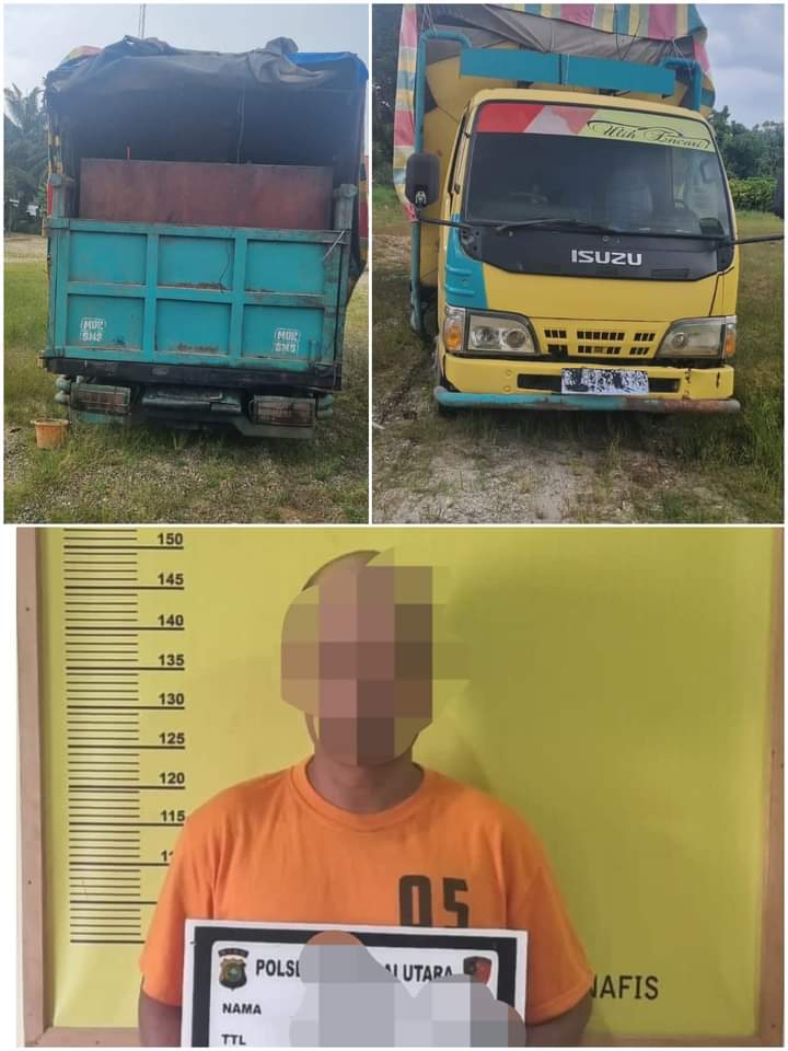 Tak Kantongi Dokumen, Sopir Truck Dan BBM  Portalite  6000 Liter Ditangkap Personil Unit Reskrim Polsek Tambusai Utara
