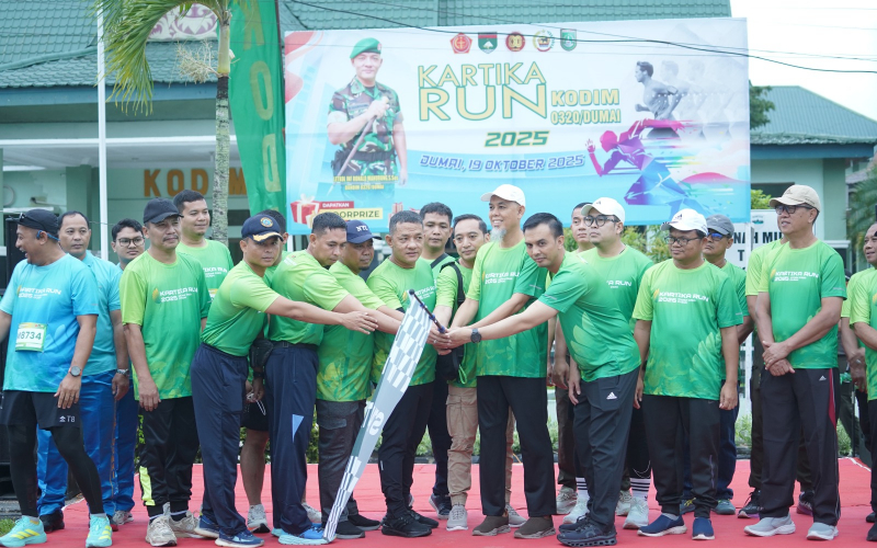 Kartika Run 2025 Kodim Dumai Semarakkan HUT TNI ke-80, Ribuan Peserta Antusias