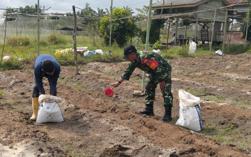 Babinsa Medang Kampai Gencarkan Patroli Karhutla di Wilayah Kelurahan Mundam