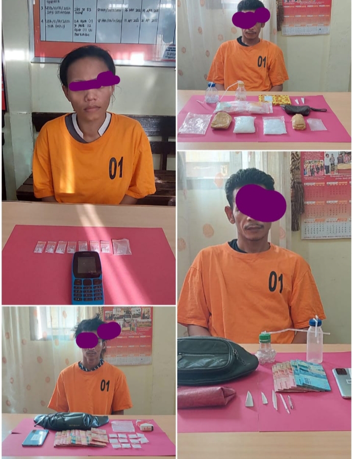 Luar Biasa..! Tim OTRLK Polsek Rambah Hilir Ringkus Empat Pelaku TP Sabu