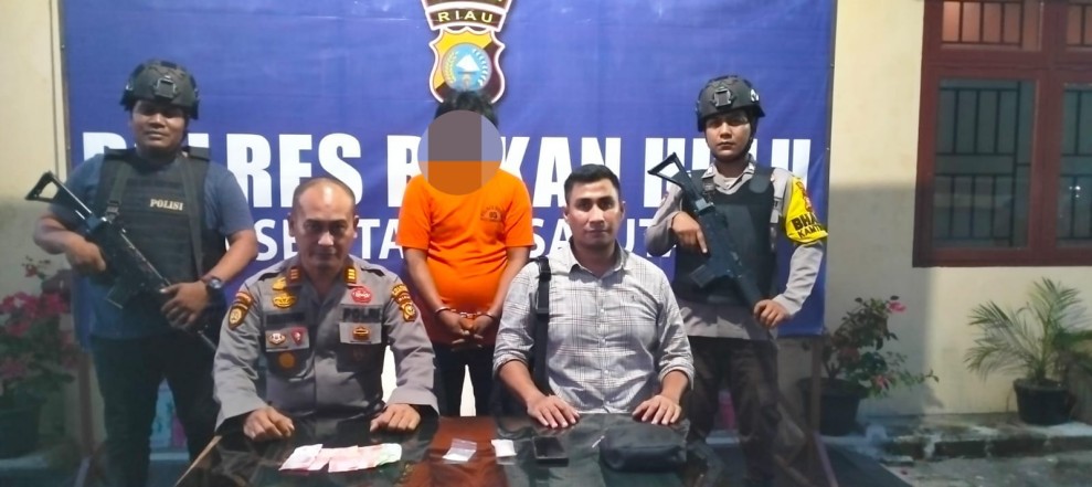 Pedagang Sabu Pasrah Ditangkap Personil Polsek Tambusai Utara