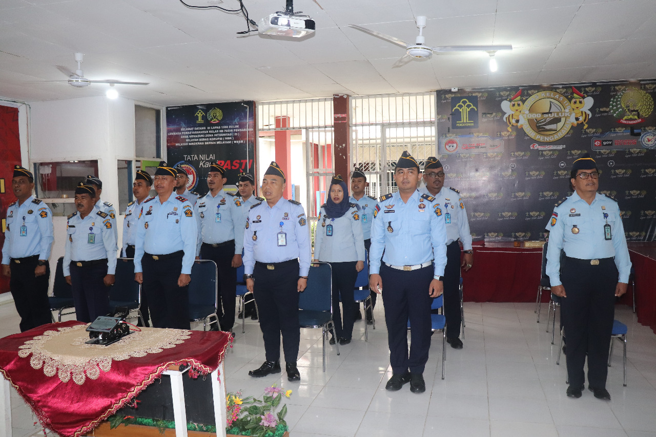 Tetap Komitmen Wujudkan WBK/WBBM, Lapas Pasir Pangaraian Canangkan Pembangunan Zona Integritas