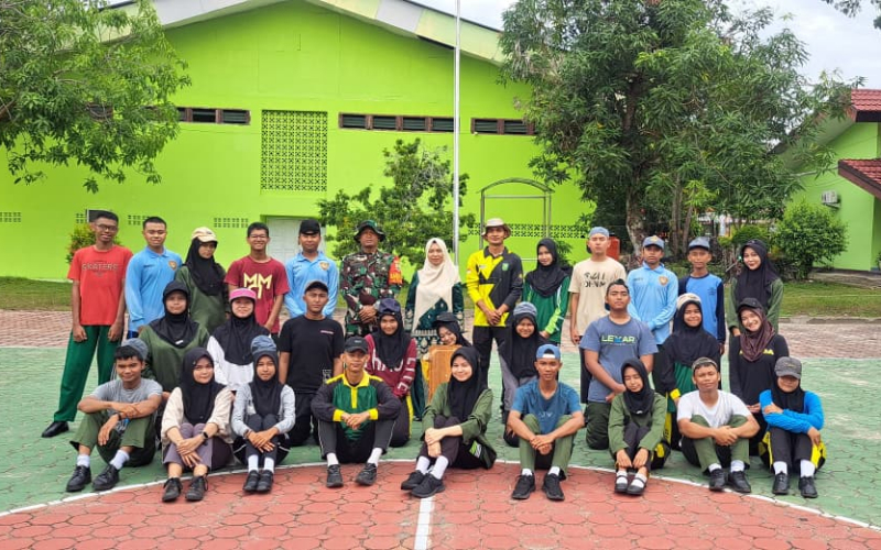 Koramil 01 Dumai Bentuk Karakter Siswa Lewat Pelatihan Baris-Berbaris