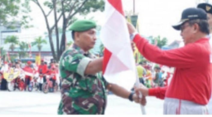 Bupati Inhil HM WARDAN Pimpin Upacara Pencanangan Kegiatan Olahraga Dalam Rangka HUT RI Ke-78 Tahun 2023