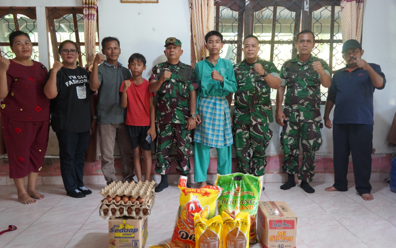 TNI Hadir untuk Rakyat, Kodim 0320 Dumai Beri Bantuan Anak Yatim Piatu di Bukit Kapur