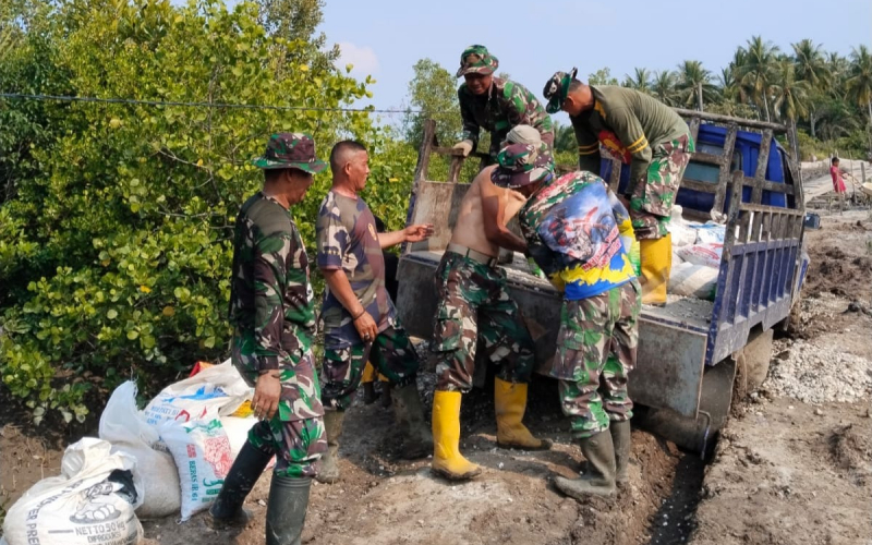 Pembangunan Jembatan Gantung Garuda Sei Sembilan Terus Berlanjut, Kodim Dumai Tekankan Manfaat untuk Masyarakat
