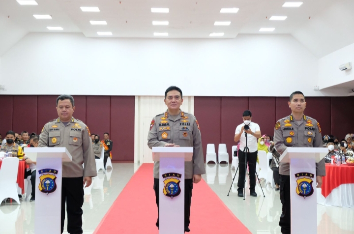 Biro SDM Polda Riau Luncurkan Aplikasi E-Watpers, E-Library dan Perpustakaan