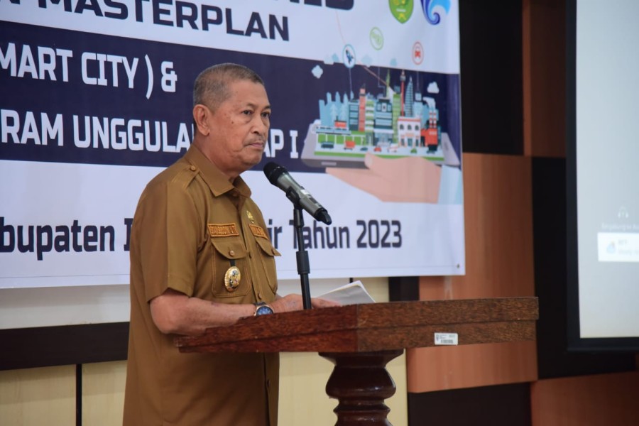 Wabup Inhil Buka Pelaksanaan Bimbingan Teknis Penyusunan Smart City