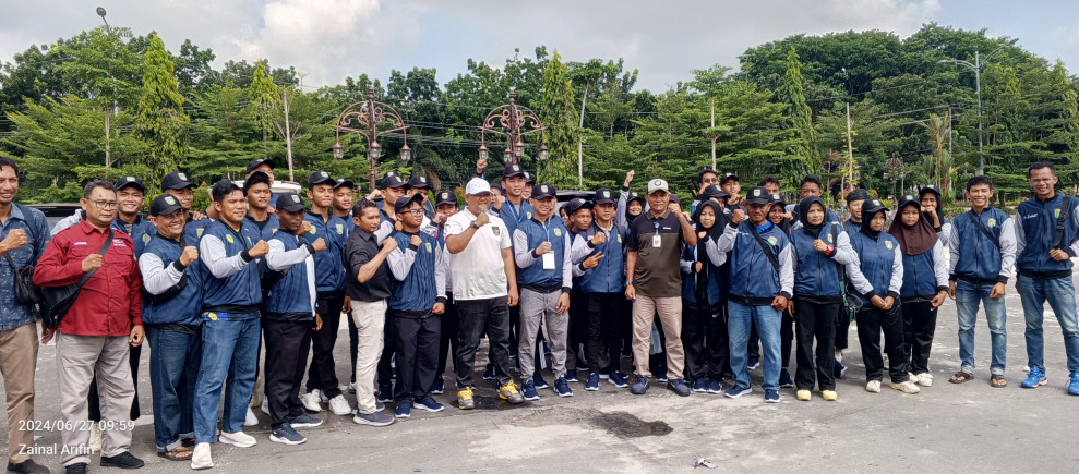 Lepas Kontingen Popda Dumai, Kadis Nurzerwan SE., M. Si Sampaikan Permintaan