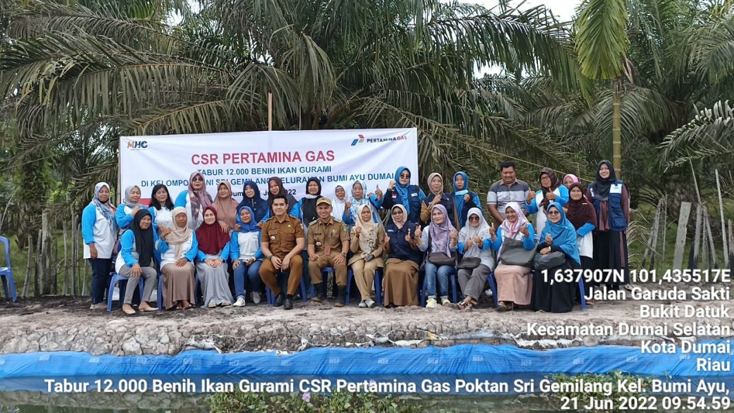 Tabur 12.000 Benih Gurami, Wujud Kepedulian Pertagas ODA Terhadap Masyarakat