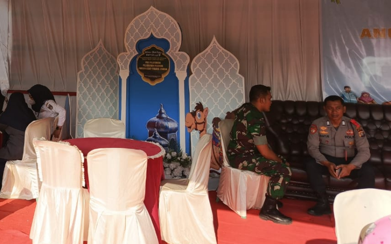 Sinergi TNI-Polri Perkuat Pengamanan Arus Mudik di Posyan Islamic Center Dumai