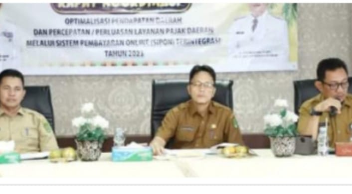 Pemkab Inhil Laksanakan Rakor Optimalisasi Pendapatan Daerah & Percepatan / Perluasan Layanan Pajak Daerah SIPON Terintegrasi Th. 2023