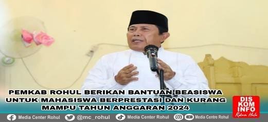 Pemkab Rohul Berikan Bantuan Beasiswa Untuk Mahasiswa Berprestasi dan Kurang Mampu Tahun Anggaran 2024