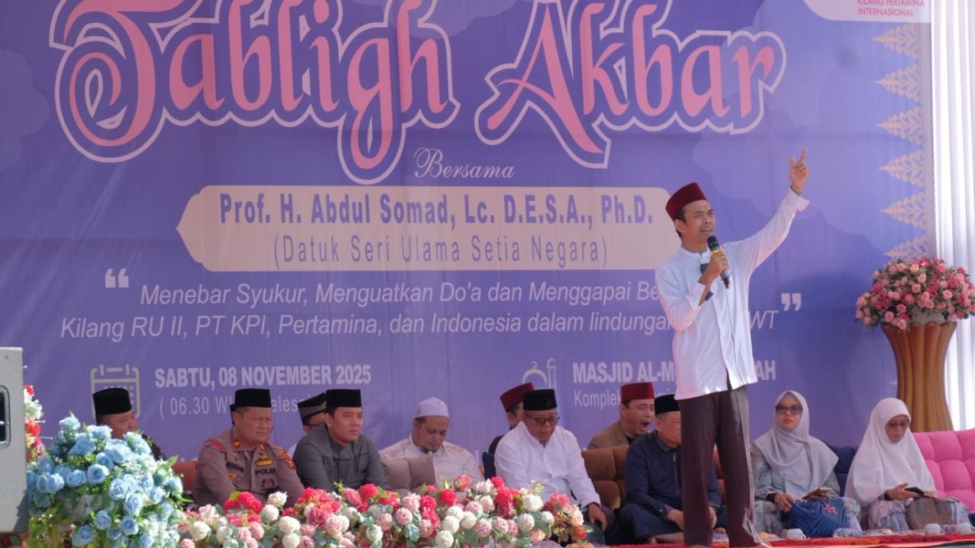 Disambut Antusias Masyarakat, Kilang Pertamina Sungai Pakning Gelar Tabligh Akbar Bersama Ustadz Abdul Somad  Sambut HUT ke-8 PT Kilang Pertamina Internasional