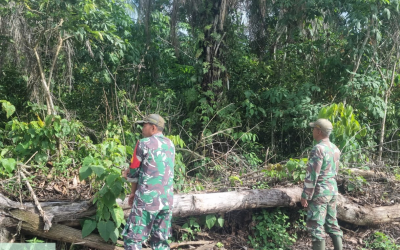 Babinsa Koramil 02 BK Patroli dan Edukasi Warga Terkait Bahaya Pembakaran Lahan