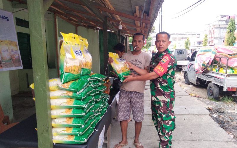Sinergi Kodim 0320 Dumai dan BULOG, Distribusikan Beras demi Kendalikan Inflasi