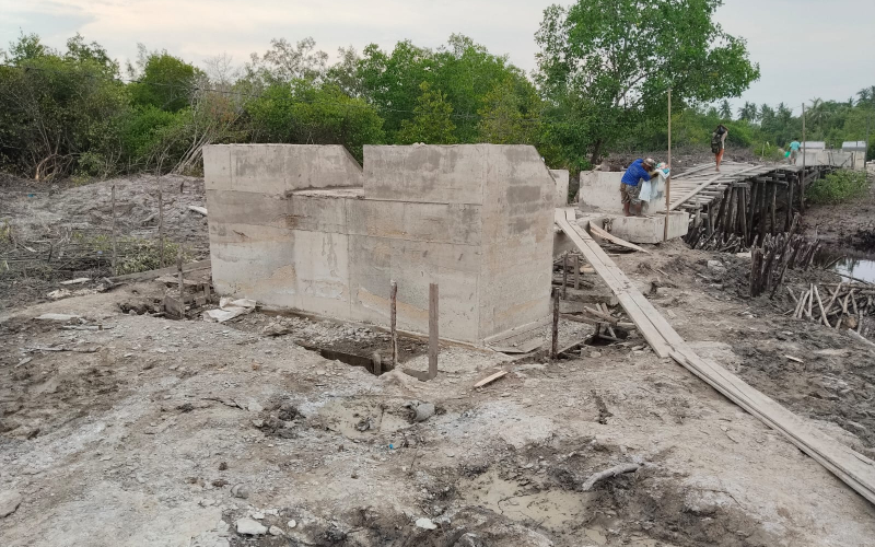 Meski Medan Sulit, Pembangunan Jembatan Gantung Garuda di Sungai Sembilan Terus Berjalan