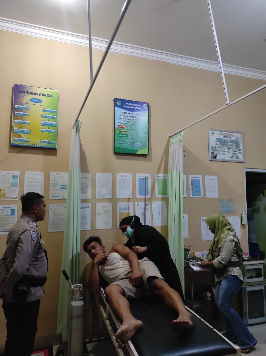 Bacok Warga Dusun Surau Gading, Seorang Pria Diciduk Personil Polsek Rambah Samo 