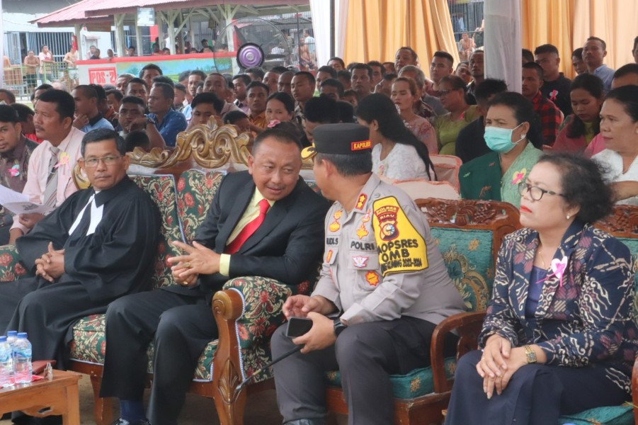 Dihadiri Kapolres Rohul, Natal Bersama WBP Penuh Suka Cita
