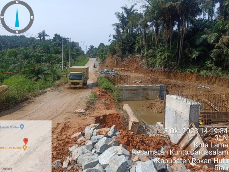 Progres Pembangunan Jembatan Sei Bukit Juragan Mencapai 40 Persen