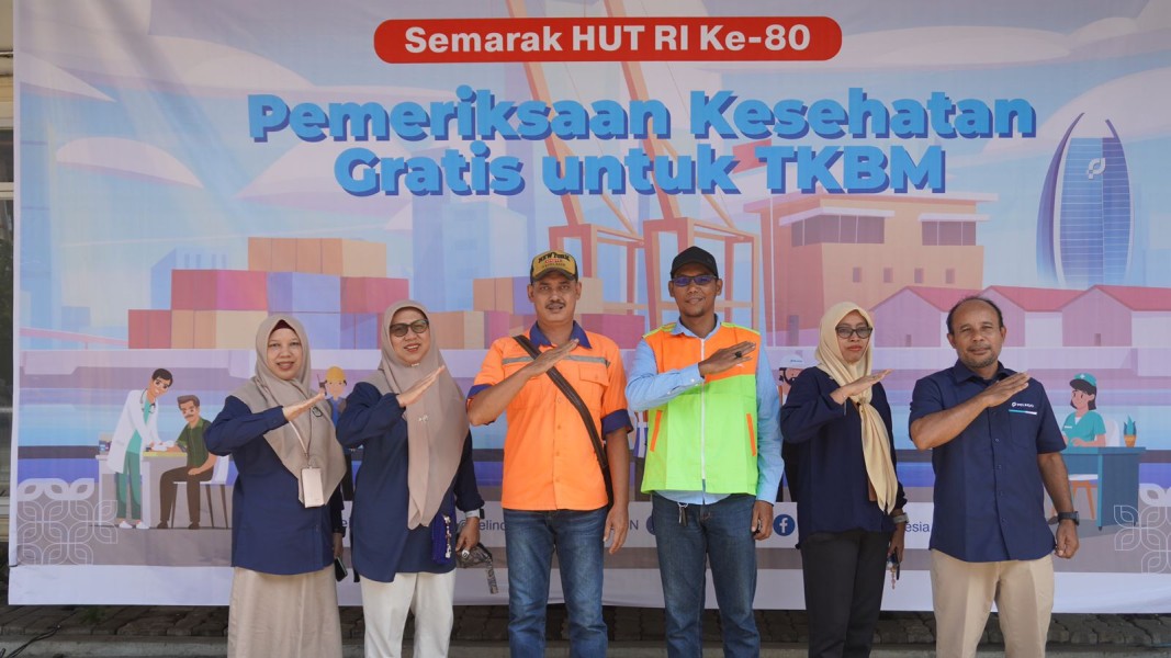 Rayakan HUT RI ke-80, Pelindo Regional 1 Gratiskan Pemeriksaan Kesehatan untuk 500 TKBM