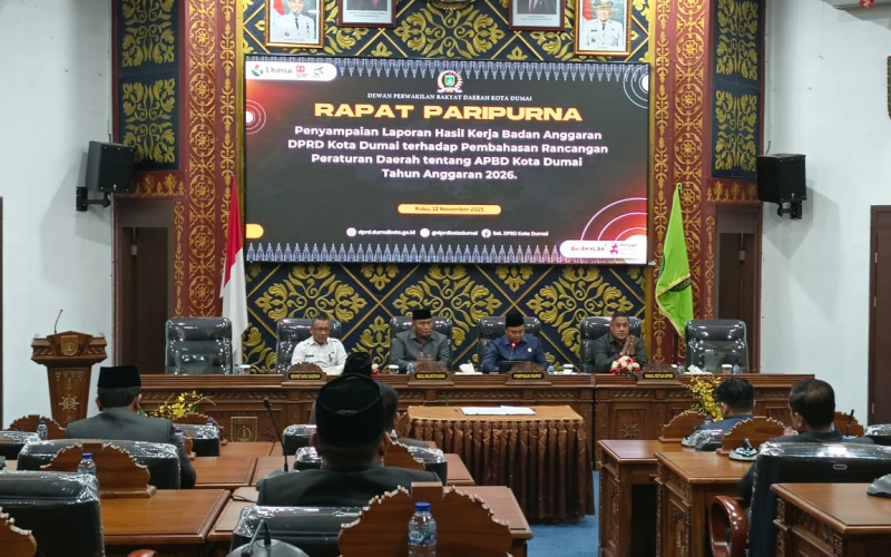 Dandim 0320 Dumai Hadiri Rapat Paripurna DPRD Bahas Ranperda APBD Tahun Anggaran 2026