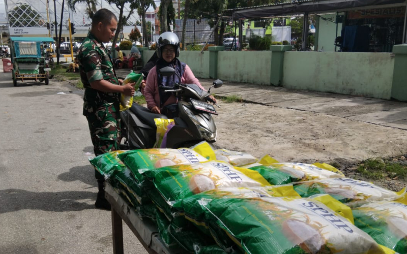 Dukung Ketahanan Pangan, Kodim Dumai Bersinergi dengan Bulog Laksanakan GPM