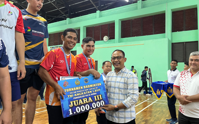 Kilang Pertamina Dukung Turnamen Badminton HUT ke-80 TNI AL Guna Wujudkan Dumai Sehat